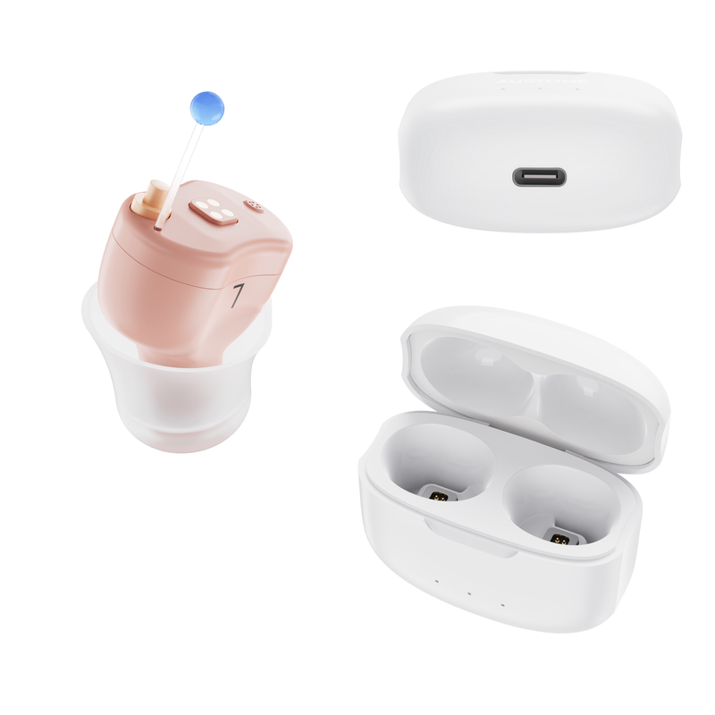 Rechargeable & Invisible Hearing Aid F20D1 , The New Version Stronger Suction Power