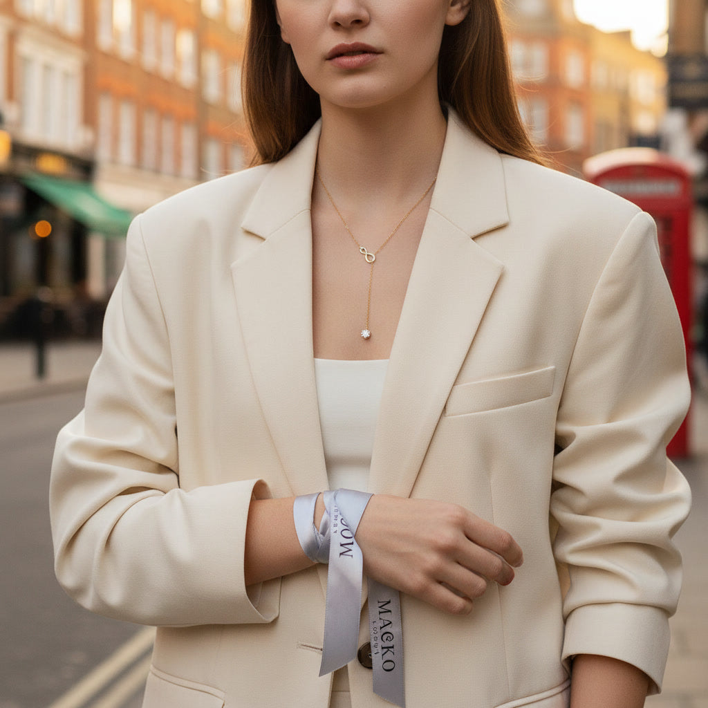 Moissanite Y Lariat Necklace 2ct – 925 Sterling Silver – The Mayfair Lariat | Macklo London