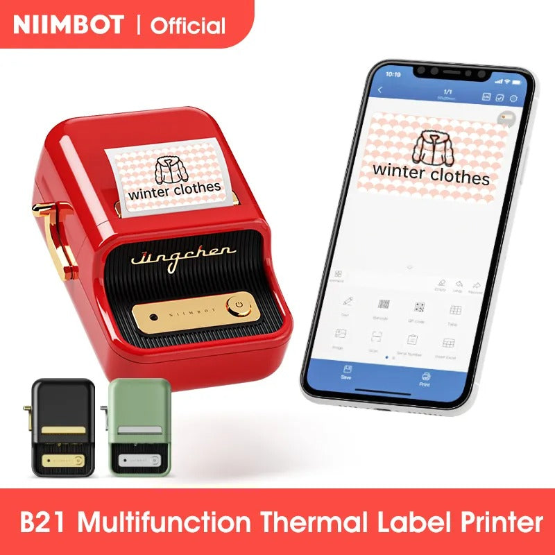 Wireless Thermal Label Printer: Portable Bluetooth Label Maker for Home , Office and small Business