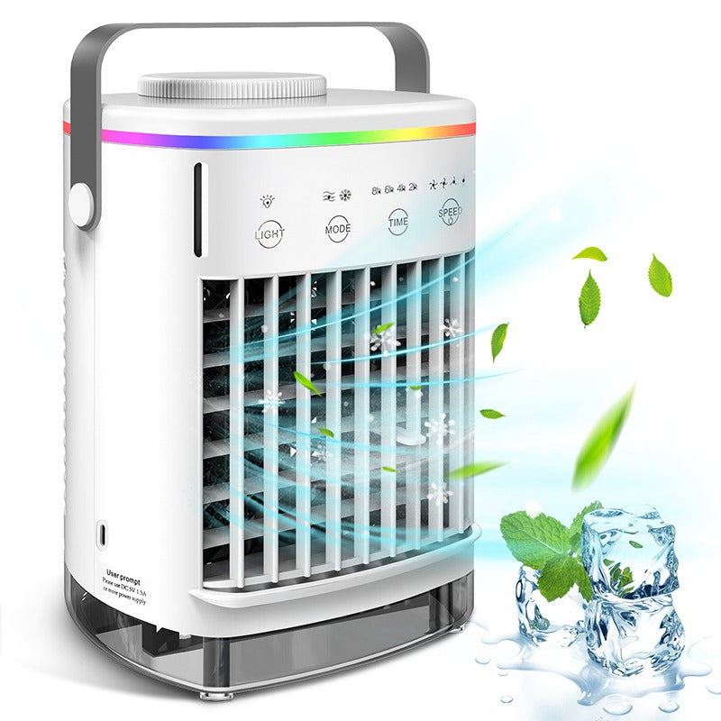 Portable Air Conditioner , Desktop Mini Split Air Cooler With Night Light , Fan Water Cooling And Conditioning For Room & Office