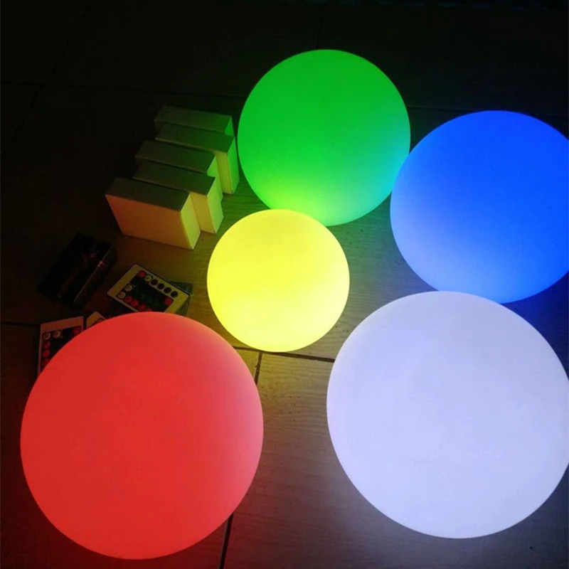 Waterproof LED Outdoor Ball Lamp Rechargeable RGB Floating Sphere