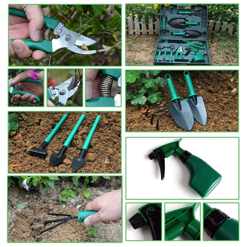 Garden Tool Set : Shovel Rake Clippers Irrigation Watering Tool & Garden Pruning Planting Gardening Tools Kit