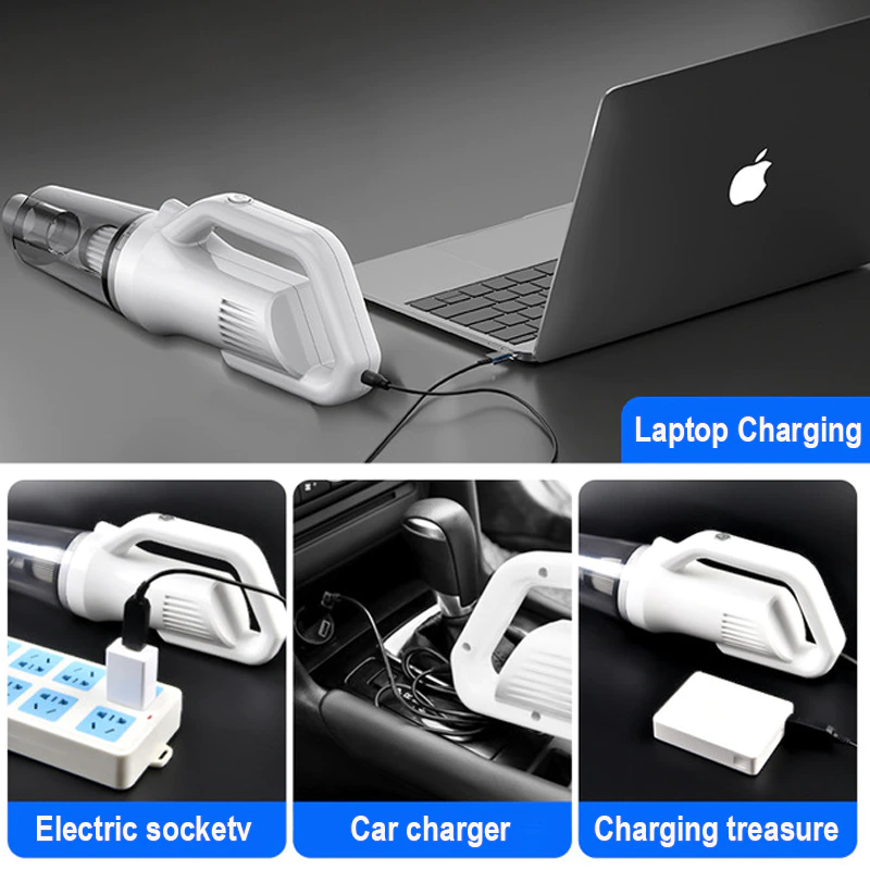 Cordless Vaccum Cleaner USB Rechargable for Home & Car