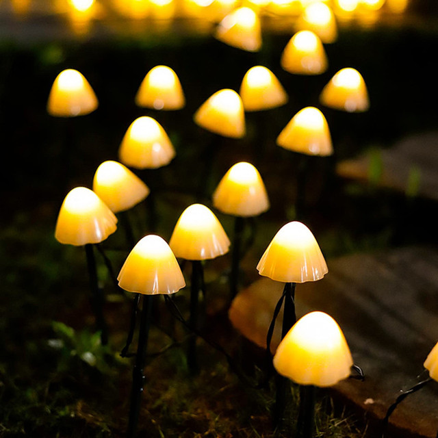 Outdoor Solar Mushroom Lights Waterproof Garden Lights