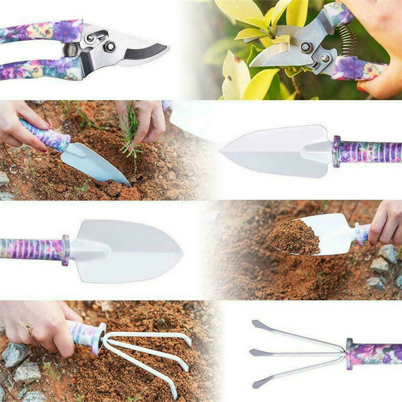 Garden Tool Set : Shovel Rake Clippers Irrigation Watering Tool & Garden Pruning Planting Gardening Tools Kit