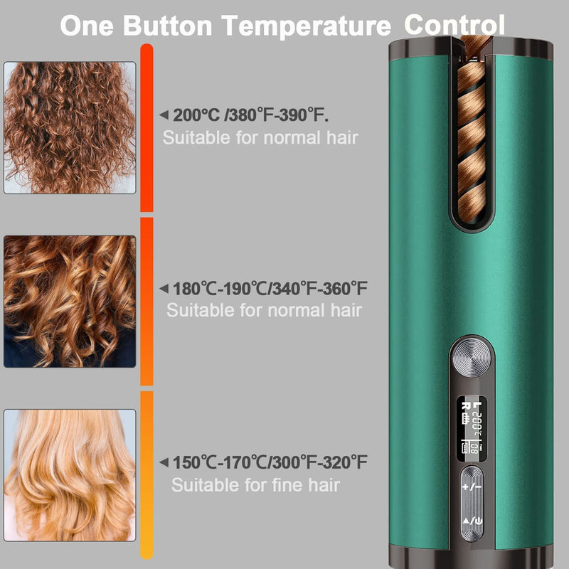 Wireless Hair Curler, Cordless Fast Heating Ceramic