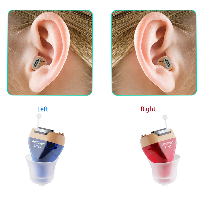 Rechargeable & Invisible Hearing Aid SR02 , Upgraded Version Stronger Suction Power
