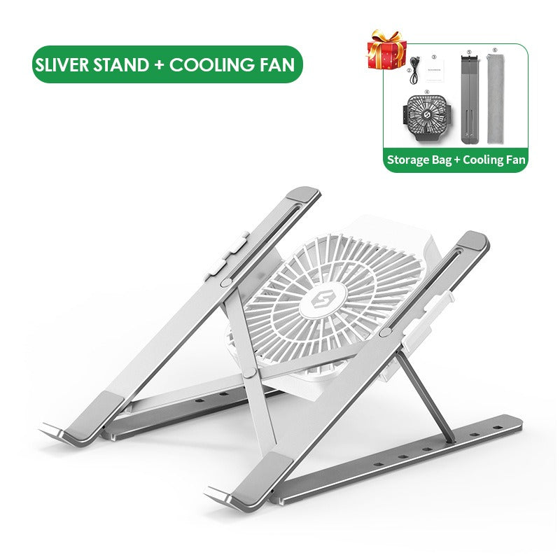 Foldable Laptop Stand With Cooling Fan , Portable Heat Dissipation Cooler