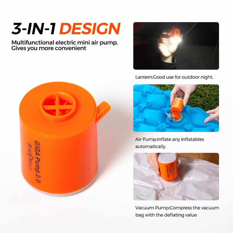 Mini Air Pump For Mattress Mat Camping Outdoor Portable Electric Inflator