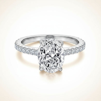 Moissanite Oval Eternity Band – 3ct D Color VVS1, 925 Sterling Silver – The Belgravia Eternity | Macklo London