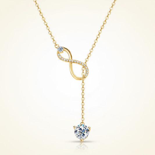 Moissanite Y Lariat Necklace 2ct – 925 Sterling Silver – The Mayfair Lariat | Macklo London