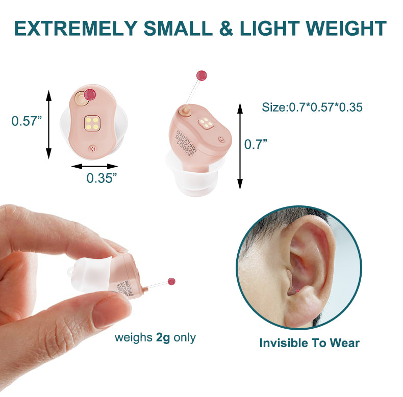 Rechargeable & Invisible Hearing Aid F20D1 , The New Version Stronger Suction Power