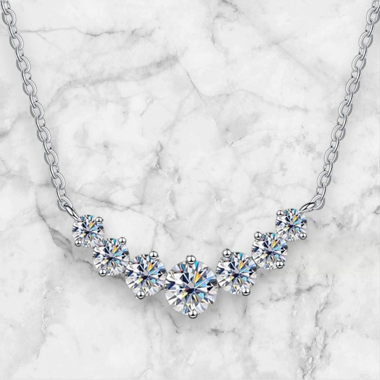 Soleil Oval Pendant – 1.7ct / 2.7ct / 5ct Moissanite, 925 Silver, 18K Gold Plated, GRA Certified