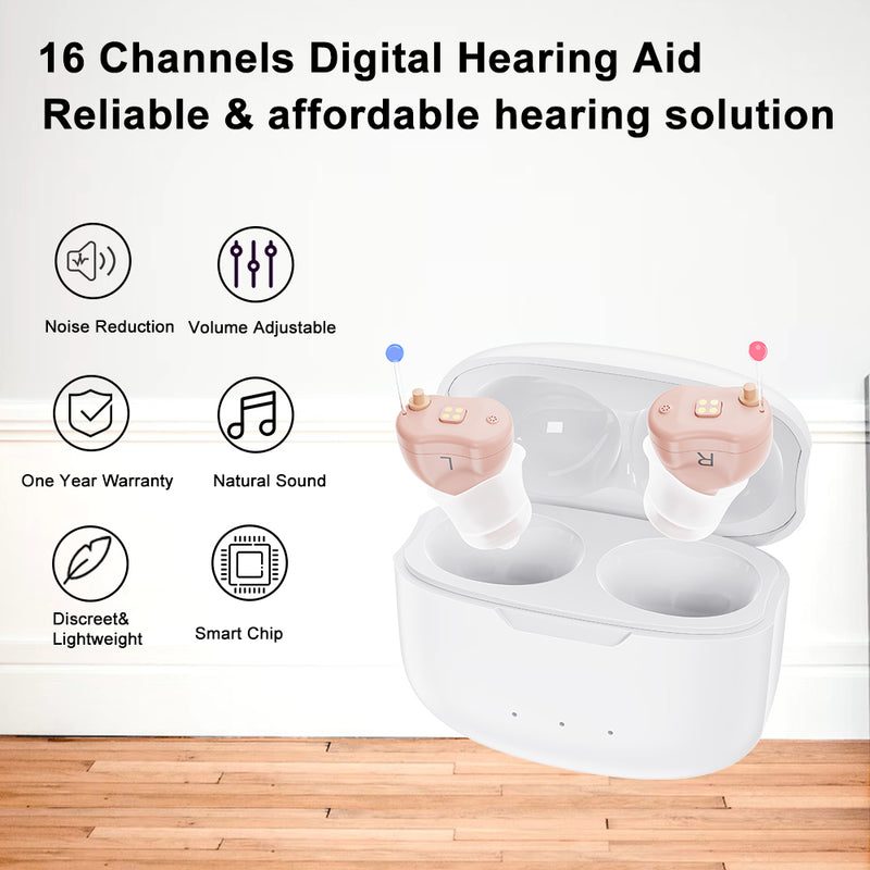 Rechargeable & Invisible Hearing Aid F20D1 , The New Version Stronger Suction Power