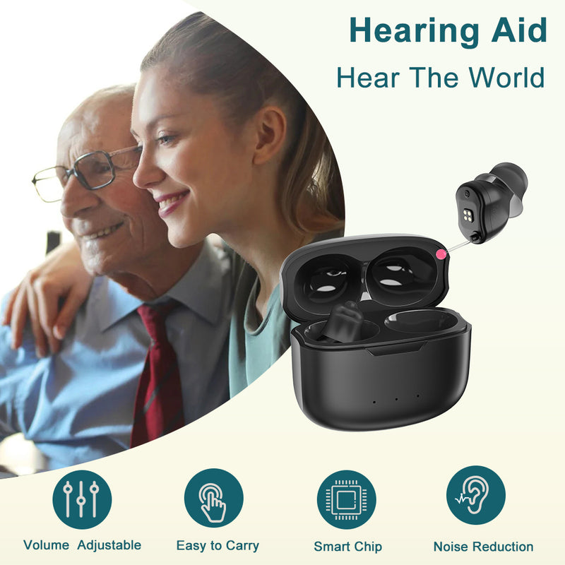 Rechargeable & Invisible Hearing Aid F20D1 , The Upgraded Version Stronger Suction Power