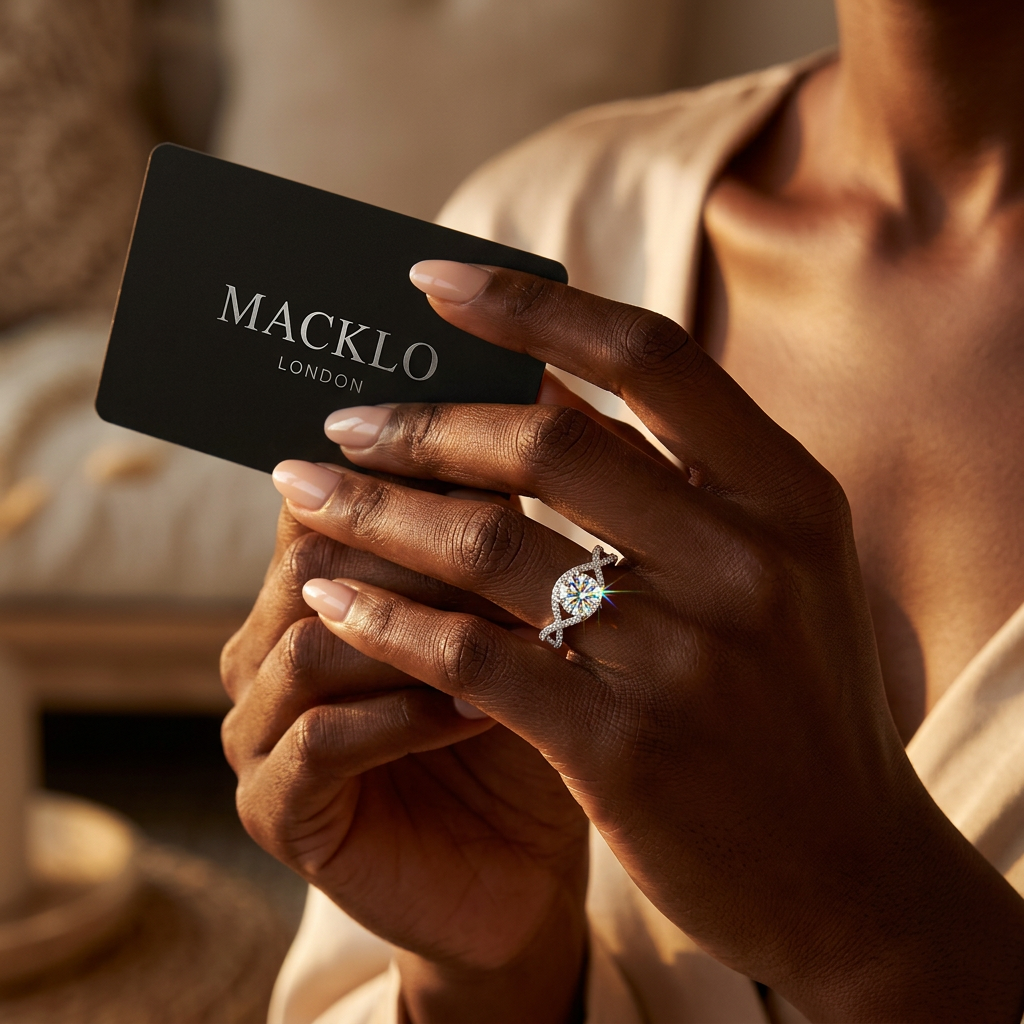 Moissanite Infinity Twist Engagement Ring – 1ct D Color VVS1, 925 Sterling Silver – The Belgravia Twist | Macklo London