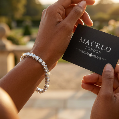 Moissanite Tennis Bracelet 3mm 4mm D Color VVS1 925 Sterling Silver – The Mayfair Tennis | Macklo London
