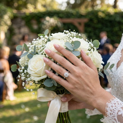 Moissanite Cushion Halo Engagement Ring – 1ct D Color VVS1, 925 Sterling Silver – The Belgravia | Macklo London