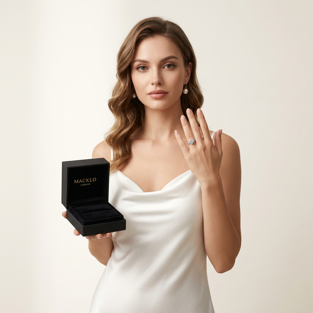 Moissanite Infinity Twist Engagement Ring – 1ct D Color VVS1, 925 Sterling Silver – The Belgravia Twist | Macklo London