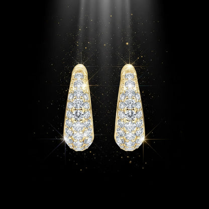 Moissanite Hollow Hoop Earrings – 2ct D Color VVS1, 925 Sterling Silver – The Mayfair Hollow | Macklo London