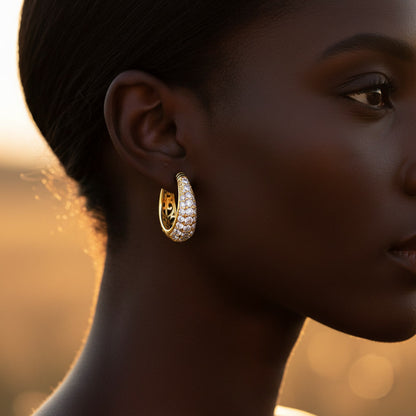 Moissanite Hollow Hoop Earrings – 2ct D Color VVS1, 925 Sterling Silver – The Mayfair Hollow | Macklo London