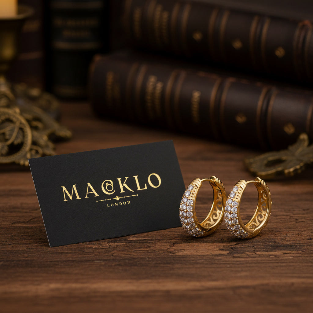 Moissanite Hollow Hoop Earrings – 2ct D Color VVS1, 925 Sterling Silver – The Mayfair Hollow | Macklo London