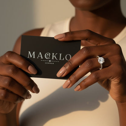 Moissanite Hidden Halo Ring 2ct 8mm D Color VVS1 – 925 Sterling Silver – The Kensington Crown | Macklo London