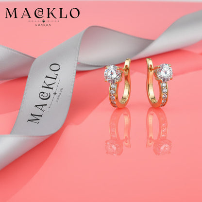Moissanite U-Shaped Hoop Earrings 2ct D Color VVS1 – 925 Sterling Silver – The Mayfair U Hoops | Macklo London