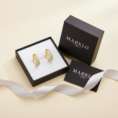 Moissanite Hollow Hoop Earrings – 2ct D Color VVS1, 925 Sterling Silver – The Mayfair Hollow | Macklo London