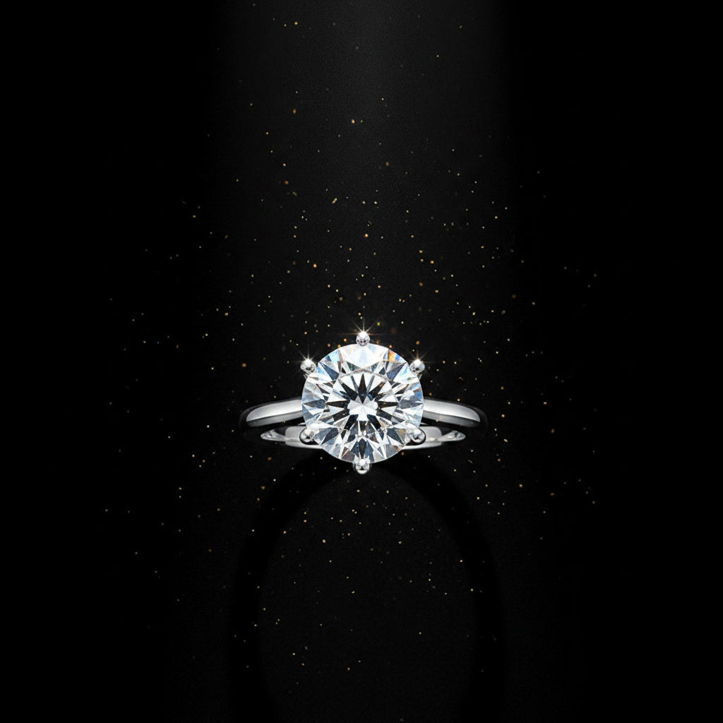 Moissanite Solitaire Ring – 2ct to 4ct D Color VVS1, 925 Sterling Silver – The Kensington Solitaire | Macklo London