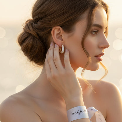 Moissanite Hollow Hoop Earrings – 2ct D Color VVS1, 925 Sterling Silver – The Mayfair Hollow | Macklo London