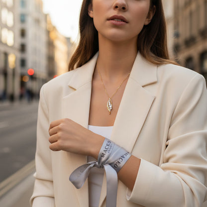 Moissanite Curve Pendant Necklace – 0.56ct D Color VVS1, 925 Sterling Silver – The Belgravia Curve | Macklo London