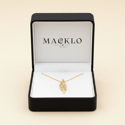 Moissanite Curve Pendant Necklace – 0.56ct D Color VVS1, 925 Sterling Silver – The Belgravia Curve | Macklo London