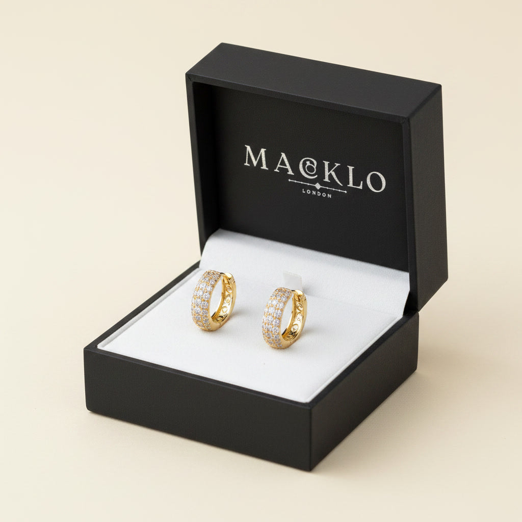Moissanite Hollow Hoop Earrings – 2ct D Color VVS1, 925 Sterling Silver – The Mayfair Hollow | Macklo London