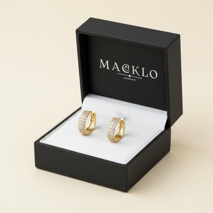 Moissanite Hollow Hoop Earrings – 2ct D Color VVS1, 925 Sterling Silver – The Mayfair Hollow | Macklo London