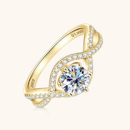 Moissanite Infinity Twist Engagement Ring – 1ct D Color VVS1, 925 Sterling Silver – The Belgravia Twist | Macklo London