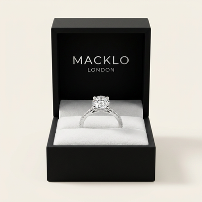 Moissanite Oval Eternity Band – 3ct D Color VVS1, 925 Sterling Silver – The Belgravia Eternity | Macklo London
