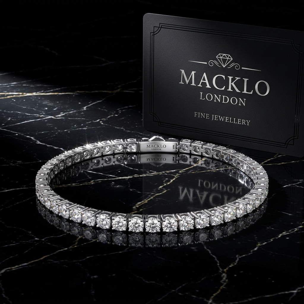 Moissanite Tennis Bracelet 3mm 4mm D Color VVS1 925 Sterling Silver – The Mayfair Tennis | Macklo London