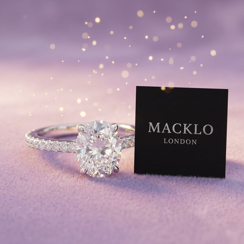 Moissanite Oval Eternity Band – 3ct D Color VVS1, 925 Sterling Silver – The Belgravia Eternity | Macklo London