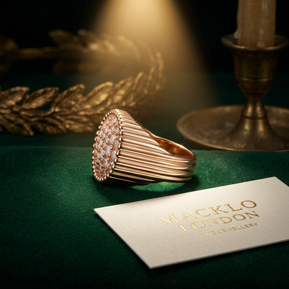 Moissanite Ring Rose Gold Pavé Dome 925 Sterling Silver D Color – The Mayfair Dome | Macklo London
