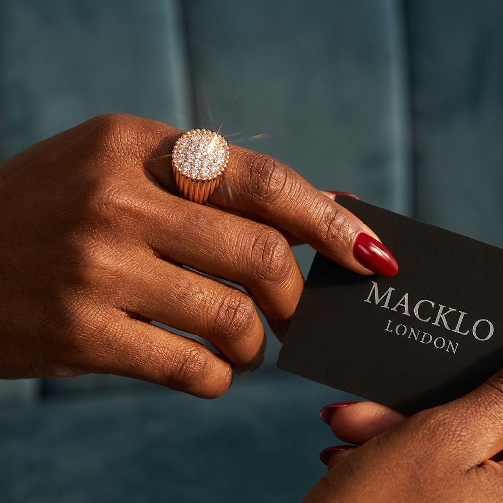 Moissanite Ring Rose Gold Pavé Dome 925 Sterling Silver D Color – The Mayfair Dome | Macklo London