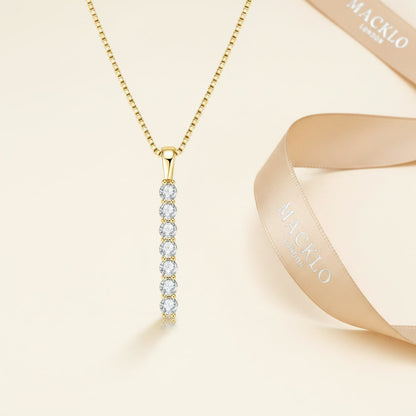 Moissanite Bar Necklace 2ct – 925 Sterling Silver – The Mayfair Bar  Macklo London