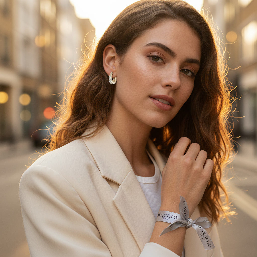 Moissanite Hollow Hoop Earrings – 2ct D Color VVS1, 925 Sterling Silver – The Mayfair Hollow | Macklo London