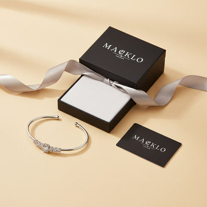 Moissanite Cuff Bracelet 3ct Sparkling – 925 Sterling Silver – The Mayfair Cuff | Macklo London