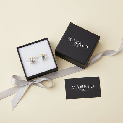 Moissanite Stud Earrings – 0.3ct to 2ct D Color VVS1, 925 Sterling Silver – The Mayfair Studs | Macklo London