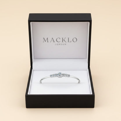 Moissanite Cuff Bracelet 3ct Sparkling – 925 Sterling Silver – The Mayfair Cuff | Macklo London