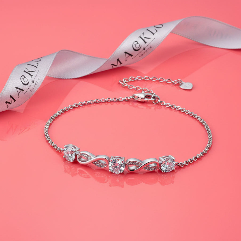 Moissanite Paperclip Bracelet – 5mm D Color VVS1, 925 Sterling Silver – The Mayfair Paperclip | Macklo London