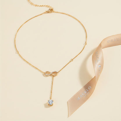 Moissanite Y Lariat Necklace 2ct – 925 Sterling Silver – The Mayfair Lariat | Macklo London