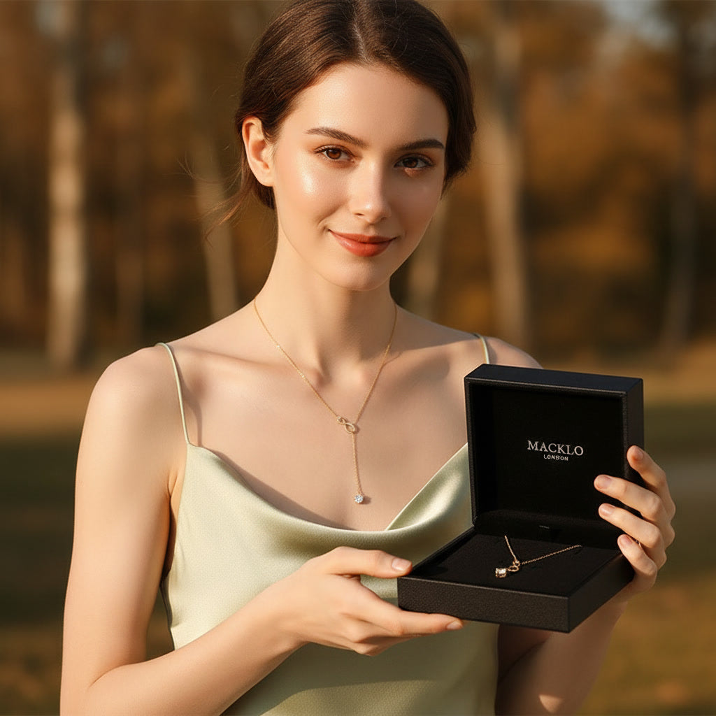 Moissanite Y Lariat Necklace 2ct – 925 Sterling Silver – The Mayfair Lariat | Macklo London