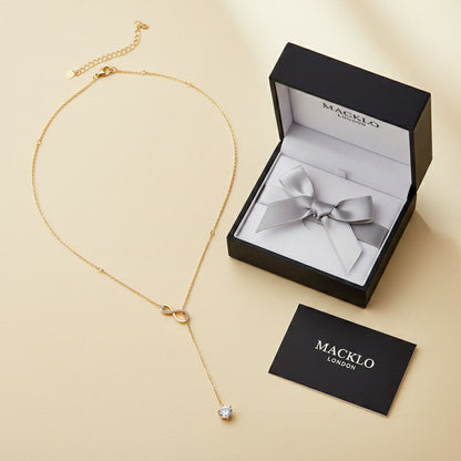 Moissanite Y Lariat Necklace 2ct – 925 Sterling Silver – The Mayfair Lariat | Macklo London